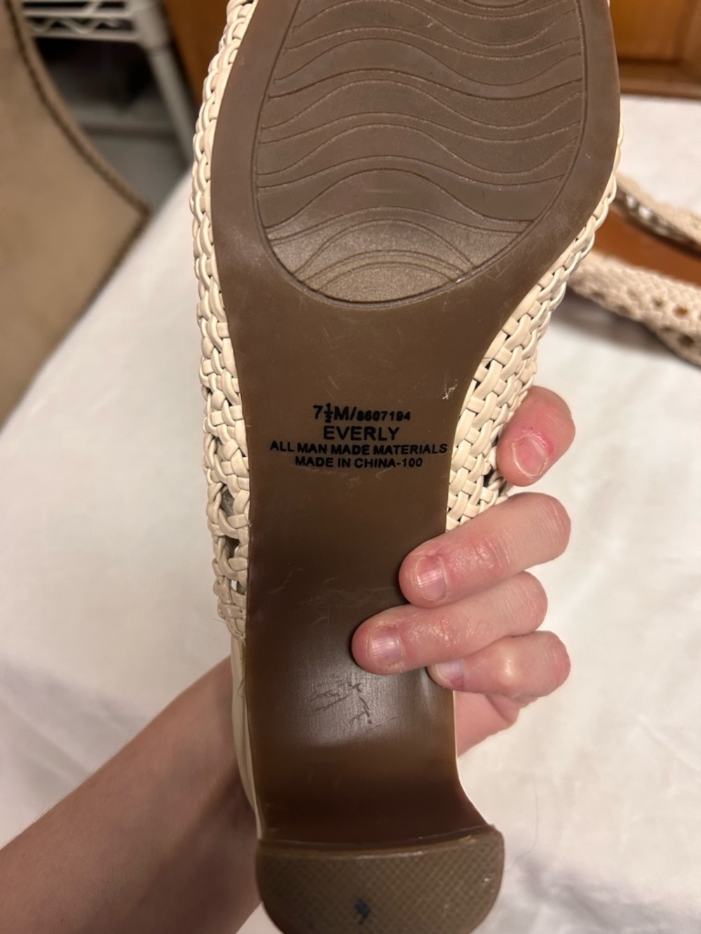 Impo Beige Everly Woven Slingback Sandals - Picture 7 of 7